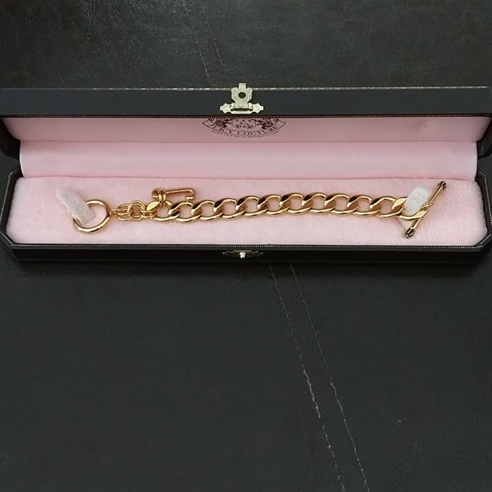 🆕 Juicy Couture Gold Charm bracelet with box